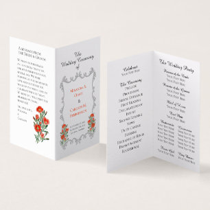 Cadre Orné & Programme de Mariage Floral