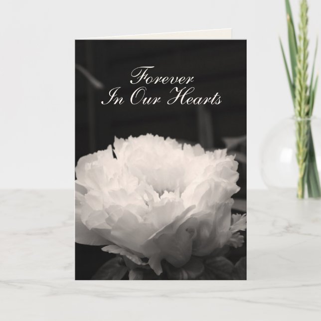 Cadre Peony Sepia dans le Faire-part funéraire (Devant)