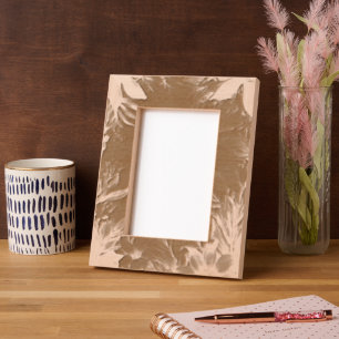 Cadre personnalisé avec motif floral gravé au lase