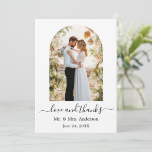 Cadre photo Arch moderne Amour et Merci Mariage