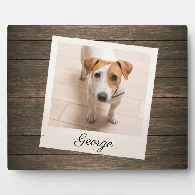 Cadre photo de compagnie en bois rustique Plaque p (Devant)