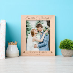 Cadre photo de mariage personnalisé nom date