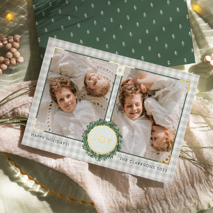 Cadre photo de vacances de Noël en carte de papier