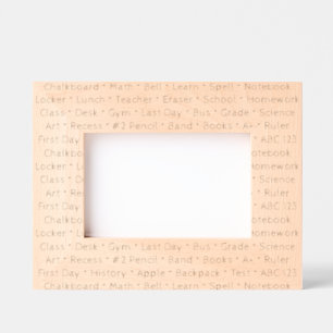 Cadre photo des mots de l'école