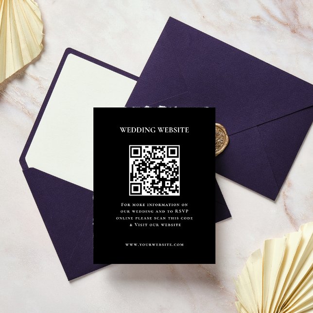 Cadre photo élégant Code QR| RSVP | Site | (Créateur téléchargé)