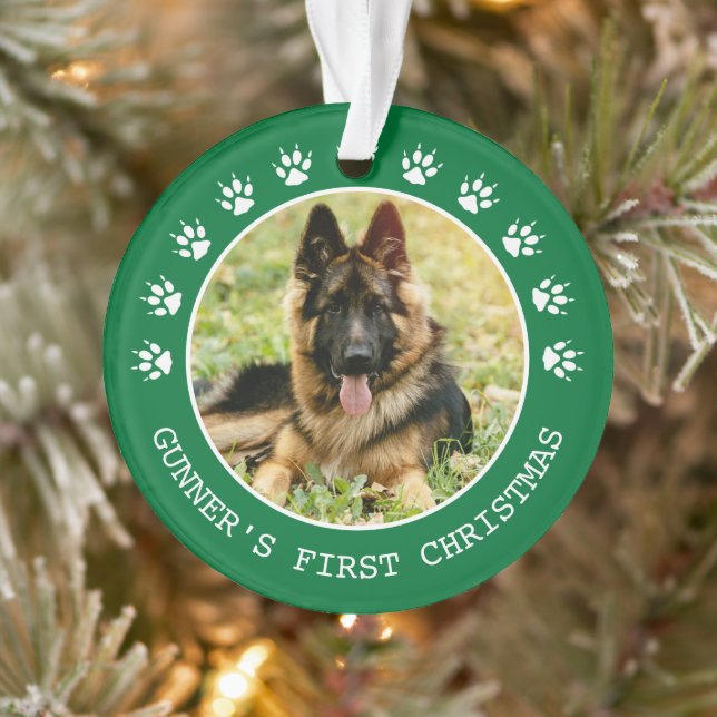 Cadre photo empreintes de pattes de chien vert mig (Arbre)