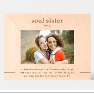 Cadre photo en bois personnalisé avec citation sur