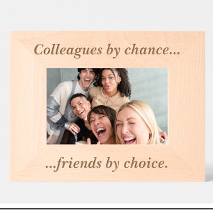 Cadre photo en bois personnalisé pour collègue sim
