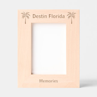 Cadre photo gravé au laser Destin Floride