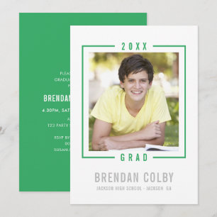 Cadre photo INVITATION GRAD 2020 moderne kelly gre