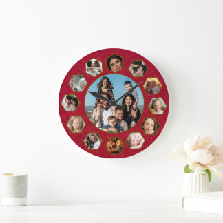 Cadre photo personnalisé Horloge | Cadeau de Noël