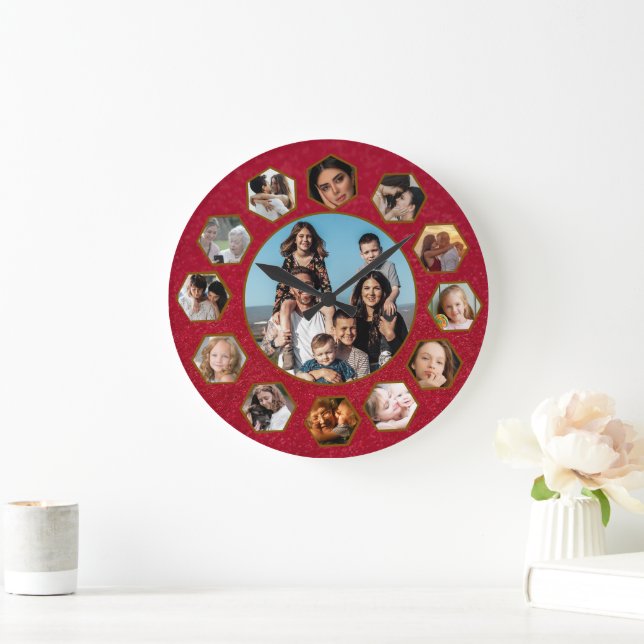 Cadre photo personnalisé Horloge | Cadeau de Noël (Maison)