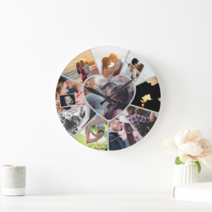 Cadre photo personnalisé Horloge   Cadeau de Noël