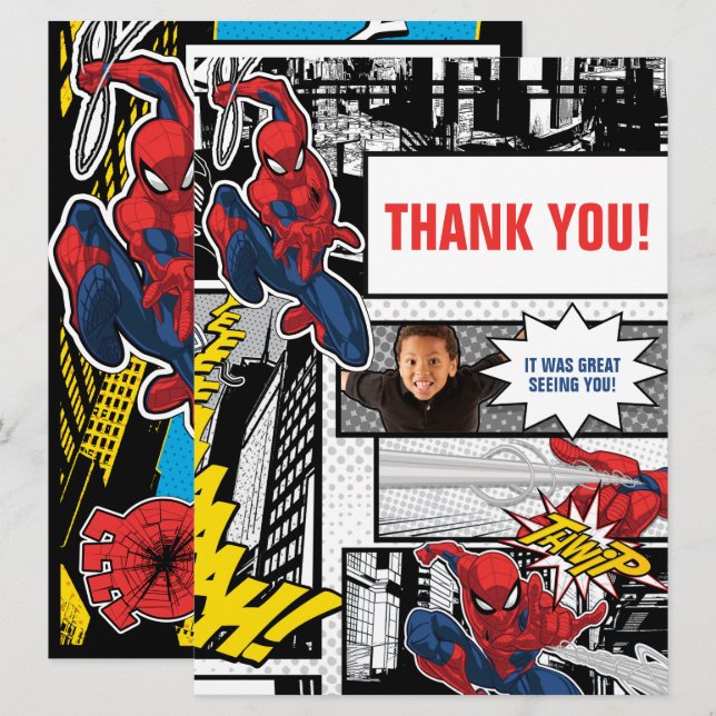 Cadre Photo Personnalisé Spider-Man Carte de Remer (Devant / Derrière)