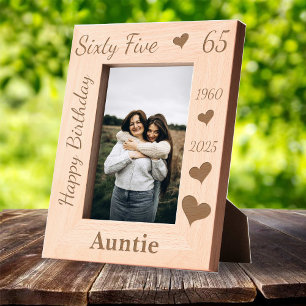Cadre photo pour les 65 ans de Tante avec amour no