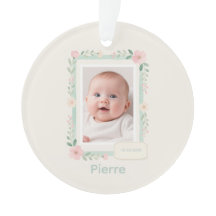 Cadre photo vide floral aquarelle pastel