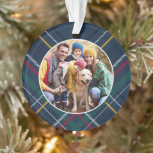 Cadre plaqué photo de famille personnalisée Noël