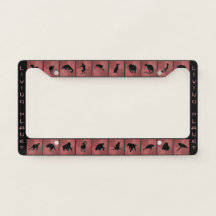 Silhouette motif rouge noir de la planète vivante