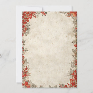 Cadre rouge en gras | Invitation de Noël Vintage