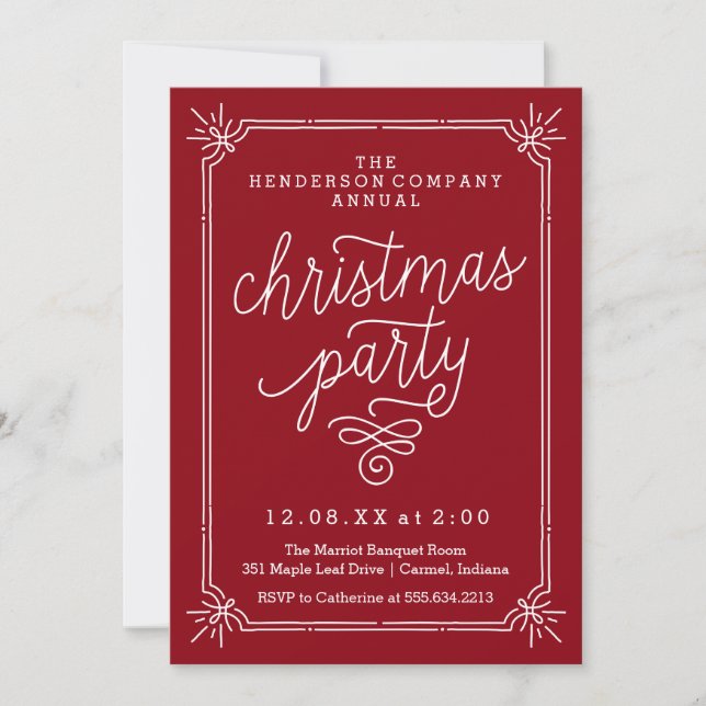 Cadre rustique Invitation annuel de fête de Noël (Devant)
