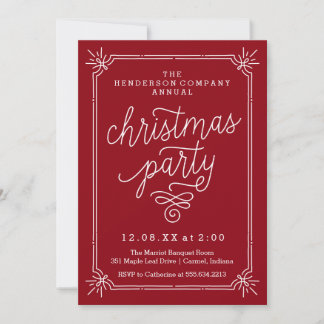 Cadre rustique Invitation annuel de fête de Noël