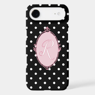 Cadre Victorien Rococo et Points Girly Noir