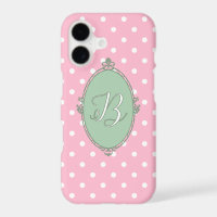 Cadre Victorien Rococo et Points Pink Girly