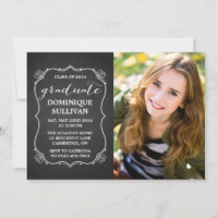 Cadre Whimsical Rustic Photo Graduation Invitation