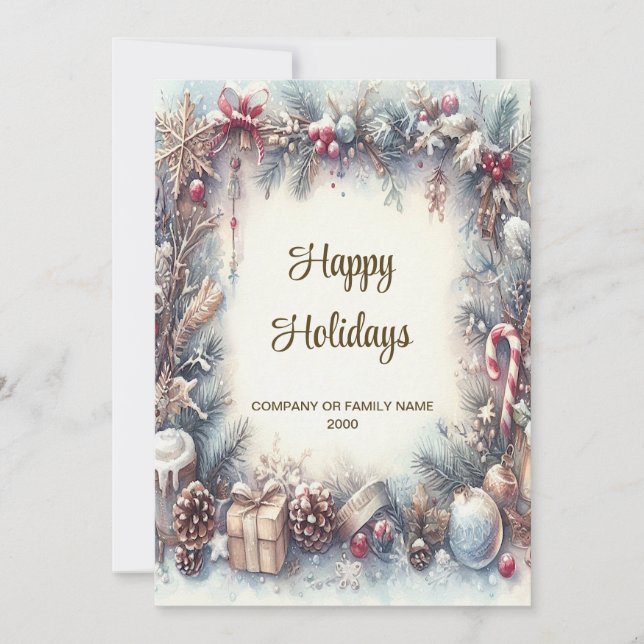 Cadres d'hiver Carte de Noël (Devant)