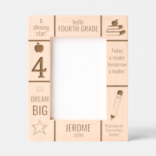 Cadres Gravés 5x7 QUATRIÈME GRADE École élémentaire Photo person