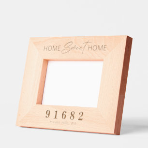 Cadres Gravés Accueil Sweet Home Code zip personnalisé