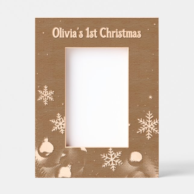 Cadres Gravés Baby's first Christmas Laser Etched Picture Frame (Recto)