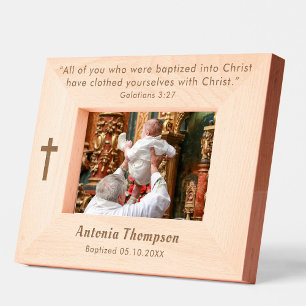 Cadres Gravés Baptême personnalisé gravé gravé sur image