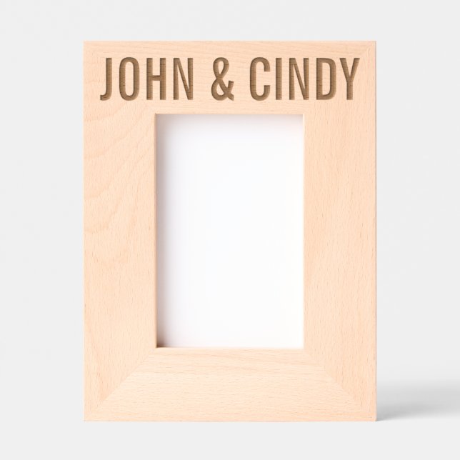 CADRES GRAVÉS BOIS DE MARIAGE PERSONNALISÉ (Recto)