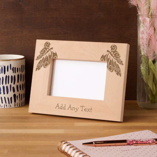 Cadres Gravés Butterfly Design Personalised (Gauche)