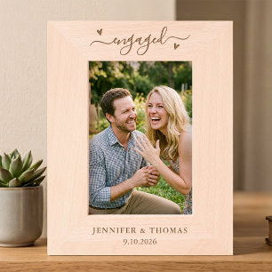 Cadres Gravés Cadeau de fiançailles Nouveau couple fiancé Gravé
