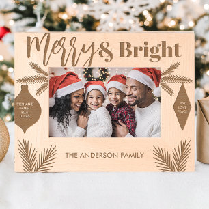 Cadres Gravés Cadeau de Noël avec le nom de famille Merry & Brig