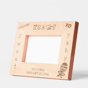 Cadres Gravés C'est une petite fille Nom du bétail 6 x 4, 7 x 5