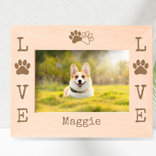 Cadres Gravés Charming LOVE Chien Empreinte de patte Moderne Per
