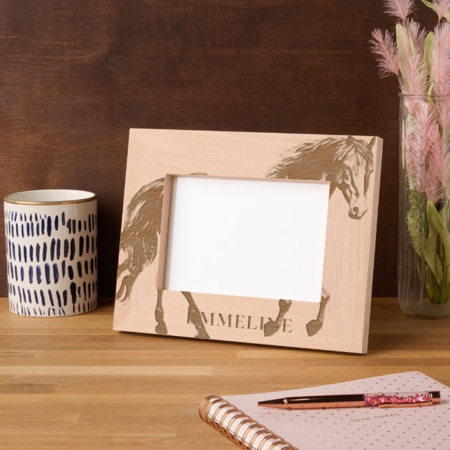 Cadres Gravés Cheval personnalisé (Gauche)