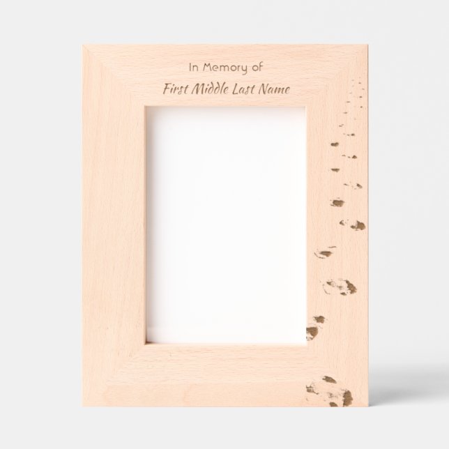 Cadres Gravés Christian Scripture Keepsake Footprints in Sand (Recto)