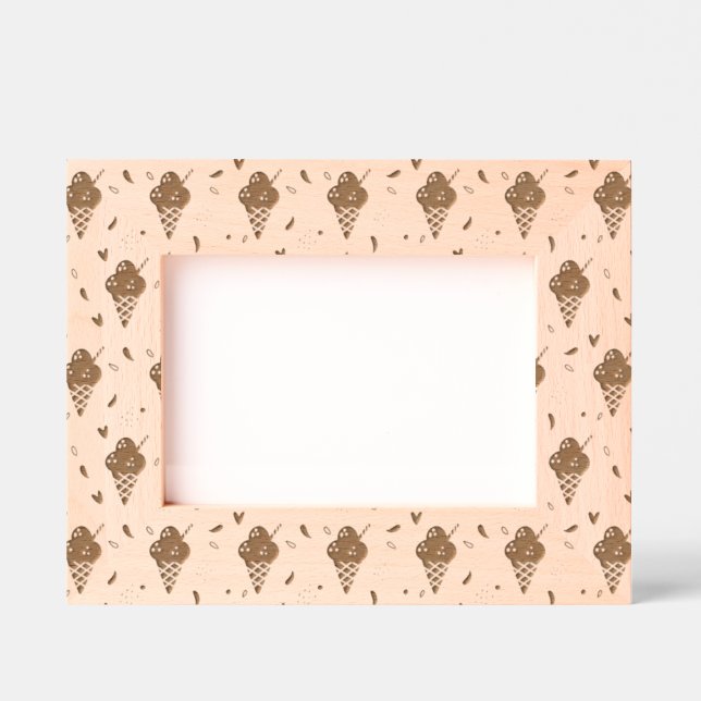 Cadres Gravés Conception des cônes de crème glacée (Recto)