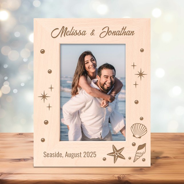 Cadres Gravés Coquillages et perles de poisson étoilé 5x7 (Créateur téléchargé)