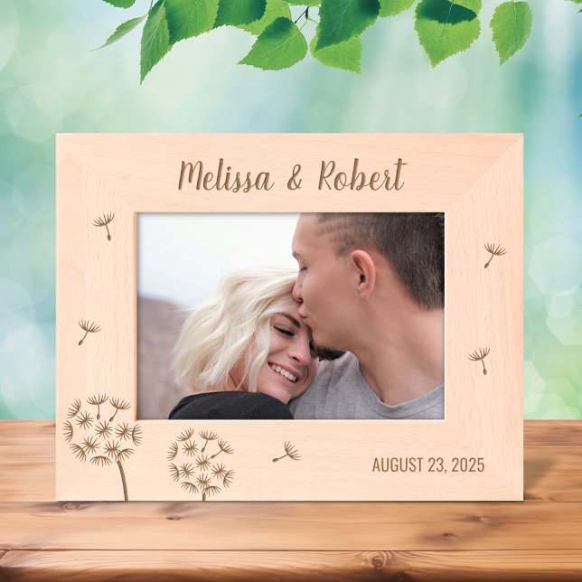 Cadres Gravés Dandelion Fleurs Couple Anniversaire 7x5 (Créateur téléchargé)