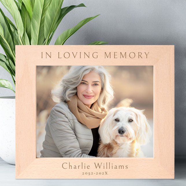 Cadres Gravés Dans les dates de nom de mémoire (In loving memory name dates etched frames)