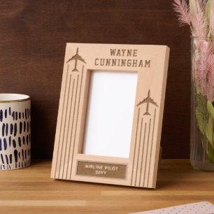 Cadres Gravés Diplômé de l'école de pilotage de compagnie aérien