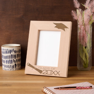 Cadres Gravés Diplôme et Casquette de grade