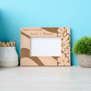 Cadres Gravés Elégant cadeau Anniversaire Laser Etched Bois Cadr