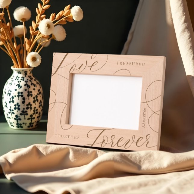 Cadres Gravés Elegant Love Treasured Together Forever Wedding (Elegant Love Treasured Together Forever Wedding Etched Frames)