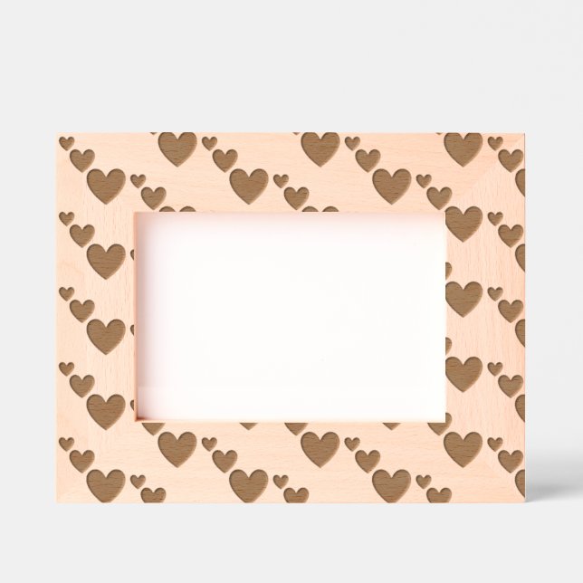 Cadres Gravés Elégant Motif de coeur en moderne, simple Motif (Recto)